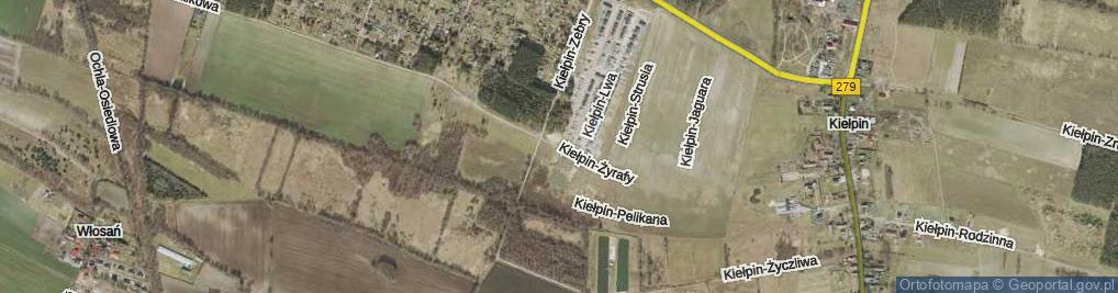 Zdjęcie satelitarne Kiełpin-Żyrafy ul.